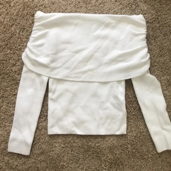 Everfine Rib Ruched Off Shoulder - Picture 4 of 6